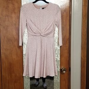 ABS by Allen Schwartz pink polka dot dress